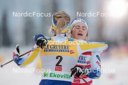 27.11.2022, Ruka, Finland (FIN): Frida Karlsson (SWE), Ebba Andersson (SWE), (l-r)  - FIS world cup cross-country, pursuit, Ruka (FIN). www.nordicfocus.com. © Modica/NordicFocus. Every downloaded picture is fee-liable.