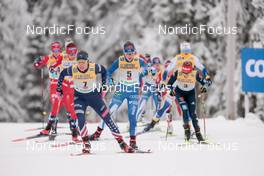 27.11.2022, Ruka, Finland (FIN): Rosie Brennan (USA), Krista Parmakoski (FIN), Katharina Hennig (GER), (l-r)  - FIS world cup cross-country, pursuit, Ruka (FIN). www.nordicfocus.com. © Modica/NordicFocus. Every downloaded picture is fee-liable.