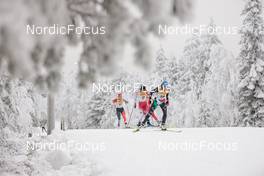 27.11.2022, Ruka, Finland (FIN): Katherine Stewart-Jones (CAN), Masako Ishida (JPN), Caterina Ganz (ITA), (l-r)  - FIS world cup cross-country, pursuit, Ruka (FIN). www.nordicfocus.com. © Modica/NordicFocus. Every downloaded picture is fee-liable.