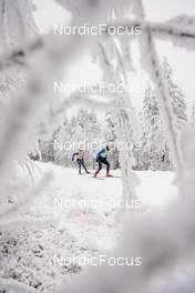 27.11.2022, Ruka, Finland (FIN): Katya Galstyan (ARM), Anna Melnik (KAZ), (l-r)  - FIS world cup cross-country, pursuit, Ruka (FIN). www.nordicfocus.com. © Modica/NordicFocus. Every downloaded picture is fee-liable.