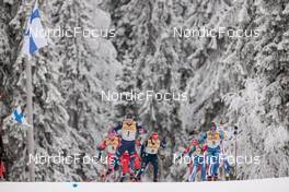 27.11.2022, Ruka, Finland (FIN): Rosie Brennan (USA), Katharina Hennig (GER), Krista Parmakoski (FIN), (l-r)  - FIS world cup cross-country, pursuit, Ruka (FIN). www.nordicfocus.com. © Modica/NordicFocus. Every downloaded picture is fee-liable.