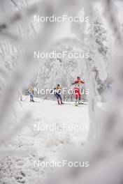27.11.2022, Ruka, Finland (FIN): Rosie Brennan (USA), Heidi Weng (NOR), (l-r)  - FIS world cup cross-country, pursuit, Ruka (FIN). www.nordicfocus.com. © Modica/NordicFocus. Every downloaded picture is fee-liable.