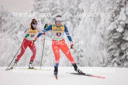 27.11.2022, Ruka, Finland (FIN): Nadja Kaelin (SUI), Petra Novakova (CZE), (l-r)  - FIS world cup cross-country, pursuit, Ruka (FIN). www.nordicfocus.com. © Modica/NordicFocus. Every downloaded picture is fee-liable.