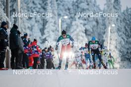 27.11.2022, Ruka, Finland (FIN): Michal Novak (CZE), Lucas Boegl (GER), (l-r)  - FIS world cup cross-country, pursuit, Ruka (FIN). www.nordicfocus.com. © Modica/NordicFocus. Every downloaded picture is fee-liable.