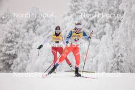 27.11.2022, Ruka, Finland (FIN): Nadja Kaelin (SUI), Petra Novakova (CZE), (l-r)  - FIS world cup cross-country, pursuit, Ruka (FIN). www.nordicfocus.com. © Modica/NordicFocus. Every downloaded picture is fee-liable.