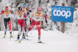 27.11.2022, Ruka, Finland (FIN): Masako Ishida (JPN), Teresa Stadlober (AUT) - FIS world cup cross-country, pursuit, Ruka (FIN). www.nordicfocus.com. © Modica/NordicFocus. Every downloaded picture is fee-liable.