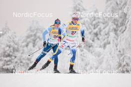 27.11.2022, Ruka, Finland (FIN): Eevi-Inkeri Tossavainen (FIN), Johanna Hagstroem (SWE), (l-r)  - FIS world cup cross-country, pursuit, Ruka (FIN). www.nordicfocus.com. © Modica/NordicFocus. Every downloaded picture is fee-liable.