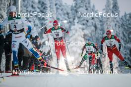 27.11.2022, Ruka, Finland (FIN): Mattis Stenshagen (NOR), Erik Valnes (NOR), (l-r)  - FIS world cup cross-country, pursuit, Ruka (FIN). www.nordicfocus.com. © Modica/NordicFocus. Every downloaded picture is fee-liable.