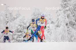 27.11.2022, Ruka, Finland (FIN): Anna Comarella (ITA), Delphine Claudel (FRA), (l-r)  - FIS world cup cross-country, pursuit, Ruka (FIN). www.nordicfocus.com. © Modica/NordicFocus. Every downloaded picture is fee-liable.