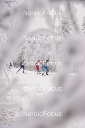 27.11.2022, Ruka, Finland (FIN): Rosie Brennan (USA), Heidi Weng (NOR), Krista Parmakoski (FIN), (l-r)  - FIS world cup cross-country, pursuit, Ruka (FIN). www.nordicfocus.com. © Modica/NordicFocus. Every downloaded picture is fee-liable.