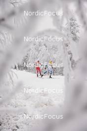 27.11.2022, Ruka, Finland (FIN): Tiril Udnes Weng (NOR), Maja Dahlqvist (SWE), (l-r)  - FIS world cup cross-country, pursuit, Ruka (FIN). www.nordicfocus.com. © Modica/NordicFocus. Every downloaded picture is fee-liable.