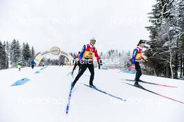02.12.2022, Lillehammer, Norway (NOR): Maurice Manificat (FRA), Hugo Lapalus (FRA), (l-r) - FIS world cup cross-country, 10km, Lillehammer (NOR). www.nordicfocus.com. © Modica/NordicFocus. Every downloaded picture is fee-liable.