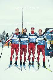 02.12.2022, Lillehammer, Norway (NOR): Roman Schaad (SUI), Valerio Grond, Cyril Faehndrich, Janik Riebli (SUI) (l-r)  - FIS world cup cross-country, 10km, Lillehammer (NOR). www.nordicfocus.com. © Modica/NordicFocus. Every downloaded picture is fee-liable.
