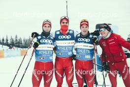02.12.2022, Lillehammer, Norway (NOR): Swiss (SUI) athletes posing together   - FIS world cup cross-country, 10km, Lillehammer (NOR). www.nordicfocus.com. © Modica/NordicFocus. Every downloaded picture is fee-liable.