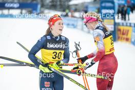 02.12.2022, Lillehammer, Norway (NOR): Katharina Hennig (GER), Teresa Stadlober (AUT), (l-r)  - FIS world cup cross-country, 10km, Lillehammer (NOR). www.nordicfocus.com. © Modica/NordicFocus. Every downloaded picture is fee-liable.