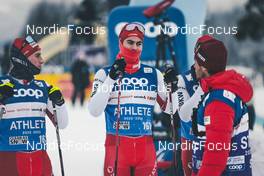 02.12.2022, Lillehammer, Norway (NOR): Roman Schaad (SUI), Valerio Grond, Cyril Faehndrich (l-r)  - FIS world cup cross-country, 10km, Lillehammer (NOR). www.nordicfocus.com. © Modica/NordicFocus. Every downloaded picture is fee-liable.