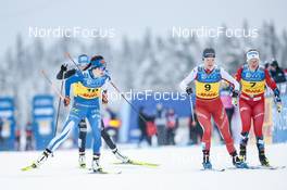 03.12.2022, Lillehammer, Norway (NOR): Jasmin Kahara, Nadine Faehndrich, Julie Myhre, (l-r)  - FIS world cup cross-country, individual sprint, Lillehammer (NOR). www.nordicfocus.com. © Modica/NordicFocus. Every downloaded picture is fee-liable.
