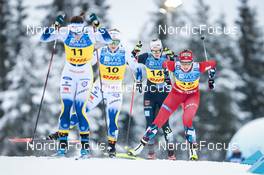 03.12.2022, Lillehammer, Norway (NOR): Johanna Hagstroem (SWE), Victoria Carl (GER), Hanne Wilberg Rofstad (NOR), (l-r)  - FIS world cup cross-country, individual sprint, Lillehammer (NOR). www.nordicfocus.com. © Modica/NordicFocus. Every downloaded picture is fee-liable.