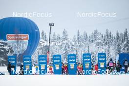 03.12.2022, Lillehammer, Norway (NOR): Jasmin Kahara (FIN), Nadine Faehndrich (SUI), Maja Dahlqvist (SWE), Julie Myhre (NOR), (l-r)  - FIS world cup cross-country, individual sprint, Lillehammer (NOR). www.nordicfocus.com. © Modica/NordicFocus. Every downloaded picture is fee-liable.
