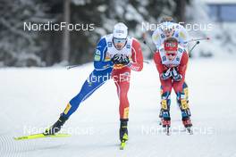 03.12.2022, Lillehammer, Norway (NOR): Lucas Chanavat (FRA), Ansgar Evensen (NOR), (l-r)  - FIS world cup cross-country, individual sprint, Lillehammer (NOR). www.nordicfocus.com. © Modica/NordicFocus. Every downloaded picture is fee-liable.