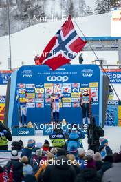 03.12.2022, Lillehammer, Norway (NOR): Jessie Diggins (USA), Emma Ribom (SWE), Tiril Udnes Weng (NOR), (l-r) - FIS world cup cross-country, individual sprint, Lillehammer (NOR). www.nordicfocus.com. © Modica/NordicFocus. Every downloaded picture is fee-liable.