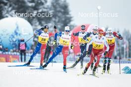 03.12.2022, Lillehammer, Norway (NOR): Richard Jouve (FRA), Jules Chappaz (FRA), Luke Jager (USA), Janik Riebli (SUI), Gjoeran Tefre (NOR), (l-r)  - FIS world cup cross-country, individual sprint, Lillehammer (NOR). www.nordicfocus.com. © Modica/NordicFocus. Every downloaded picture is fee-liable.