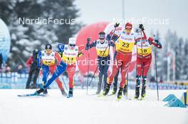 03.12.2022, Lillehammer, Norway (NOR): Richard Jouve (FRA), Jules Chappaz (FRA), Luke Jager (USA), Janik Riebli (SUI), Gjoeran Tefre (NOR), (l-r)  - FIS world cup cross-country, individual sprint, Lillehammer (NOR). www.nordicfocus.com. © Modica/NordicFocus. Every downloaded picture is fee-liable.