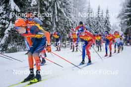 04.12.2022, Lillehammer, Norway (NOR): Amund Korsaeth (NOR), Maurice Manificat (FRA), (l-r)  - FIS world cup cross-country, mass, Lillehammer (NOR). www.nordicfocus.com. © Thibaut/NordicFocus. Every downloaded picture is fee-liable.