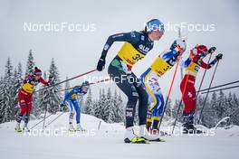 04.12.2022, Lillehammer, Norway (NOR): Caterina Ganz (ITA), Emma Ribom (SWE), Tiril Udnes Weng (NOR), (l-r)  - FIS world cup cross-country, mass, Lillehammer (NOR). www.nordicfocus.com. © Thibaut/NordicFocus. Every downloaded picture is fee-liable.
