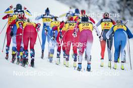 04.12.2022, Lillehammer, Norway (NOR): Anne Kjersti Kalvaa (NOR), Anna Svendsen (NOR), Masako Ishida (JPN), Anne Kylloenen (FIN), (l-r)  - FIS world cup cross-country, mass, Lillehammer (NOR). www.nordicfocus.com. © Thibaut/NordicFocus. Every downloaded picture is fee-liable.