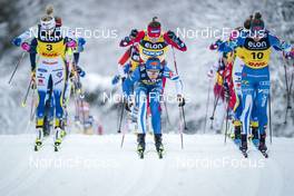 04.12.2022, Lillehammer, Norway (NOR): Frida Karlsson (SWE), Kerttu Niskanen (FIN), Krista Parmakoski (FIN), (l-r)  - FIS world cup cross-country, mass, Lillehammer (NOR). www.nordicfocus.com. © Thibaut/NordicFocus. Every downloaded picture is fee-liable.