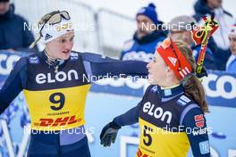04.12.2022, Lillehammer, Norway (NOR): Victoria Carl (GER), Katharina Hennig (GER), (l-r)  - FIS world cup cross-country, mass, Lillehammer (NOR). www.nordicfocus.com. © Thibaut/NordicFocus. Every downloaded picture is fee-liable.
