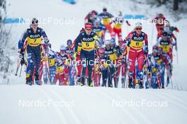 04.12.2022, Lillehammer, Norway (NOR): Jessie Diggins (USA), Katharina Hennig (GER), Anne Kjersti Kalvaa (NOR), (l-r)  - FIS world cup cross-country, mass, Lillehammer (NOR). www.nordicfocus.com. © Thibaut/NordicFocus. Every downloaded picture is fee-liable.