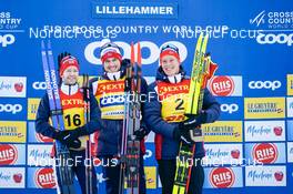 04.12.2022, Lillehammer, Norway (NOR): Sjur Roethe (NOR), Paal Golberg (NOR), Martin Loewstroem Nyenget (NOR), (l-r) - FIS world cup cross-country, mass, Lillehammer (NOR). www.nordicfocus.com. © Thibaut/NordicFocus. Every downloaded picture is fee-liable.