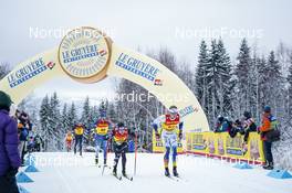 04.12.2022, Lillehammer, Norway (NOR): Arsi Ruuskanen (FIN), Francesco De Fabiani (ITA), James Clugnet (GBR), (l-r)  - FIS world cup cross-country, mass, Lillehammer (NOR). www.nordicfocus.com. © Thibaut/NordicFocus. Every downloaded picture is fee-liable.