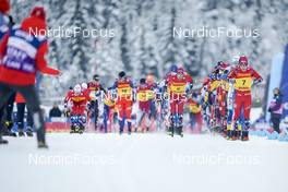 04.12.2022, Lillehammer, Norway (NOR): Martin Loewstroem Nyenget (NOR), Simen Hegstad Krueger (NOR), (l-r)  - FIS world cup cross-country, mass, Lillehammer (NOR). www.nordicfocus.com. © Thibaut/NordicFocus. Every downloaded picture is fee-liable.