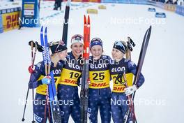 04.12.2022, Lillehammer, Norway (NOR): Jessie Diggins (USA), Julia Kern (USA), Alayna Sonnesyn (USA), Sophia Laukli (USA), (l-r)  - FIS world cup cross-country, mass, Lillehammer (NOR). www.nordicfocus.com. © Thibaut/NordicFocus. Every downloaded picture is fee-liable.