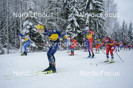 04.12.2022, Lillehammer, Norway (NOR): Kerttu Niskanen (FIN), Lisa Lohmann (GER), Delphine Claudel (FRA), Anna Svendsen (SWE), (l-r)  - FIS world cup cross-country, mass, Lillehammer (NOR). www.nordicfocus.com. © Thibaut/NordicFocus. Every downloaded picture is fee-liable.