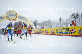 04.12.2022, Lillehammer, Norway (NOR): Kerttu Niskanen (FIN), Tiril Udnes Weng (NOR), Frida Karlsson (SWE), Heidi Weng (NOR), (l-r)  - FIS world cup cross-country, mass, Lillehammer (NOR). www.nordicfocus.com. © Thibaut/NordicFocus. Every downloaded picture is fee-liable.