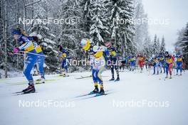 04.12.2022, Lillehammer, Norway (NOR): Eveliina Piippo (FIN), Maja Dahlqvist (SWE), Laura Gimmler (GER), (l-r)  - FIS world cup cross-country, mass, Lillehammer (NOR). www.nordicfocus.com. © Thibaut/NordicFocus. Every downloaded picture is fee-liable.
