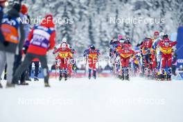 04.12.2022, Lillehammer, Norway (NOR): Didrik Toenseth (NOR), Martin Loewstroem Nyenget (NOR), Simen Hegstad Krueger (NOR), (l-r)  - FIS world cup cross-country, mass, Lillehammer (NOR). www.nordicfocus.com. © Thibaut/NordicFocus. Every downloaded picture is fee-liable.