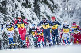 04.12.2022, Lillehammer, Norway (NOR): Maja Dahlqvist (SWE), Anne Kjersti Kalvaa (NOR), Jessie Diggins (USA), Katharina Hennig (GER), (l-r)  - FIS world cup cross-country, mass, Lillehammer (NOR). www.nordicfocus.com. © Thibaut/NordicFocus. Every downloaded picture is fee-liable.