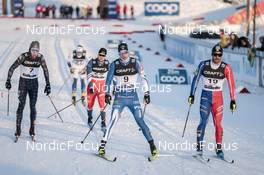 09.12.2022, Beitostolen, Norway (NOR): Ben Ogden (USA), Joni Maki (FIN), Richard Jouve (FRA), (l-r)  - FIS world cup cross-country, individual sprint, Beitostolen (NOR). www.nordicfocus.com. © Modica/NordicFocus. Every downloaded picture is fee-liable.
