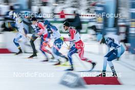 09.12.2022, Beitostolen, Norway (NOR): Lauri Mannila (FIN), Richard Jouve (FRA), (l-r)  - FIS world cup cross-country, individual sprint, Beitostolen (NOR). www.nordicfocus.com. © Modica/NordicFocus. Every downloaded picture is fee-liable.