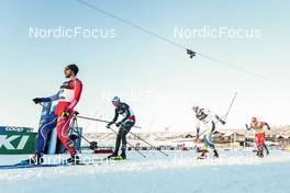 09.12.2022, Beitostolen, Norway (NOR): Richard Jouve (FRA), Simone Mocellini (ITA), Calle Halfvarsson (SWE), (l-r)  - FIS world cup cross-country, individual sprint, Beitostolen (NOR). www.nordicfocus.com. © Modica/NordicFocus. Every downloaded picture is fee-liable.