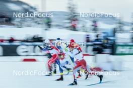 09.12.2022, Beitostolen, Norway (NOR): Jules Chappaz (FRA), Edvin Anger (SWE), Erwan Kaeser (SUI), (l-r)  - FIS world cup cross-country, individual sprint, Beitostolen (NOR). www.nordicfocus.com. © Modica/NordicFocus. Every downloaded picture is fee-liable.