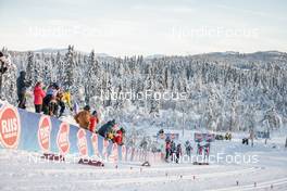 09.12.2022, Beitostolen, Norway (NOR): Anton Persson (SWE), Niilo Moilanen (FIN), Joni Maki (FIN), Ben Ogden (USA), Richard Jouve (FRA), Michal Novak (CZE), (l-r)  - FIS world cup cross-country, individual sprint, Beitostolen (NOR). www.nordicfocus.com. © Modica/NordicFocus. Every downloaded picture is fee-liable.