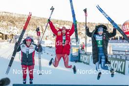 09.12.2022, Beitostolen, Norway (NOR): Lotta Udnes Weng (NOR), Nadine Faehndrich (SUI), Johanna Matintalo (FIN), (l-r) - FIS world cup cross-country, individual sprint, Beitostolen (NOR). www.nordicfocus.com. © Modica/NordicFocus. Every downloaded picture is fee-liable.