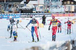 09.12.2022, Beitostolen, Norway (NOR): Calle Halfvarsson (SWE), Lucas Chanavat (FRA), Paal Golberg (NOR), (l-r)  - FIS world cup cross-country, individual sprint, Beitostolen (NOR). www.nordicfocus.com. © Modica/NordicFocus. Every downloaded picture is fee-liable.