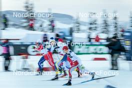 09.12.2022, Beitostolen, Norway (NOR): Jules Chappaz (FRA), Edvin Anger (SWE), Erwan Kaeser (SUI), (l-r)  - FIS world cup cross-country, individual sprint, Beitostolen (NOR). www.nordicfocus.com. © Modica/NordicFocus. Every downloaded picture is fee-liable.